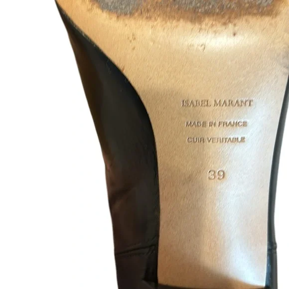 Isabel Marant Black Leather Boots - Size 8 - Excellent Condition - Picture 4 of 10